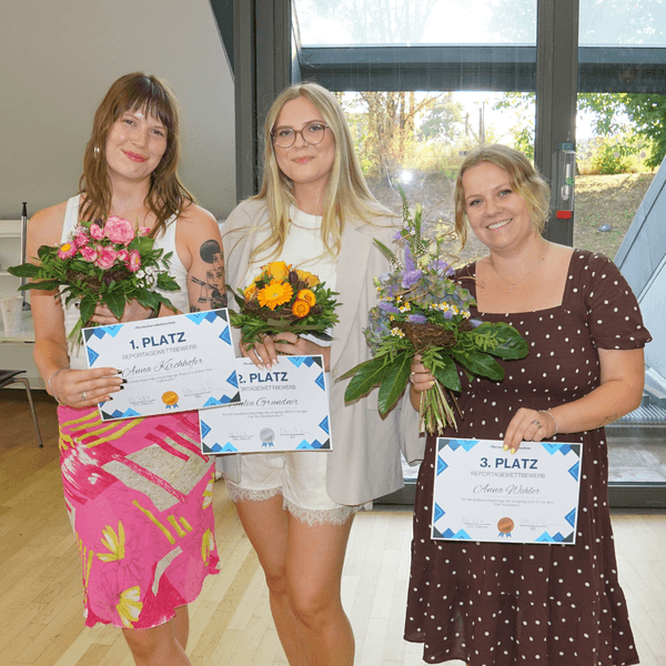 Die Gewinnerinnen des Reportagewettbewerbs